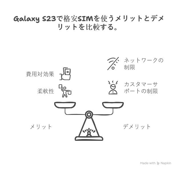格安SIMでGalaxy S23を使うメリット・デメリット