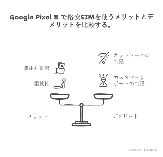 格安SIMでGoogle Pixel 8 を使うメリット・デメリット