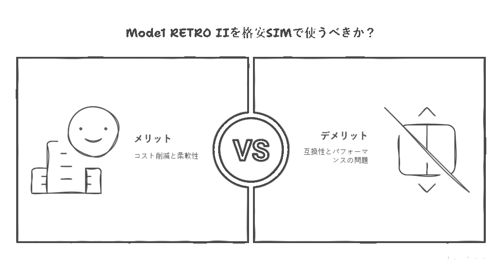 格安SIMでMode1 RETRO IIを使うメリット・デメリット