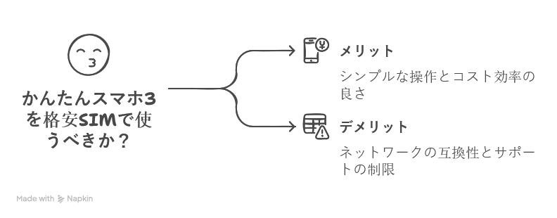 格安SIMでかんたんスマホ3を使うメリット・デメリット