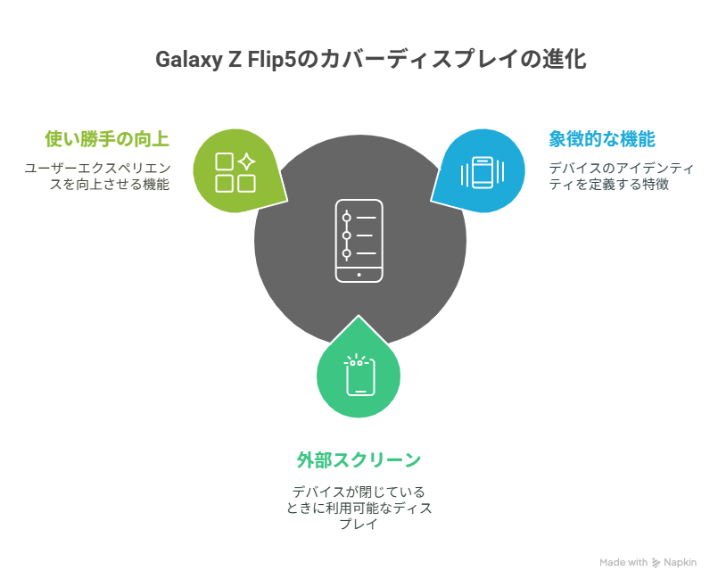 Galaxy Z Flip5 「カバーディスプレイ」の基本と進化